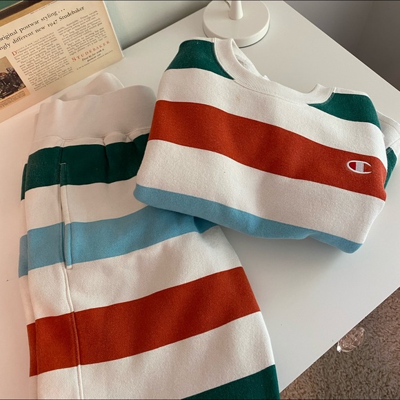 champion striped set